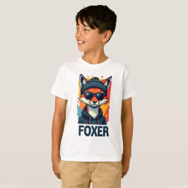 "Kids Foxer T-Shirt - Roligt och uppspelning av Fo