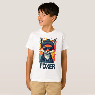 "Kids Foxer T-Shirt - Roligt och uppspelning av Fo