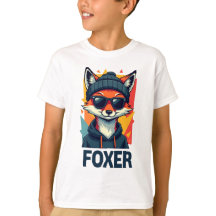 "Kids Foxer T-Shirt - Roligt och uppspelning av Fo