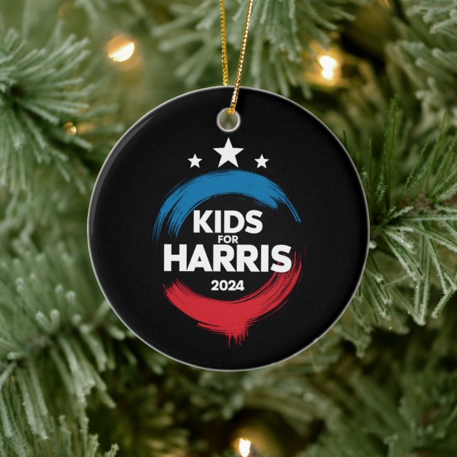 Kids från Harris president Kids Kärlek Kamala Harr Julgransprydnad Keramik (Träd)