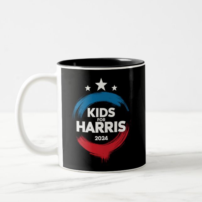 Kids från Harris president Kids Kärlek Kamala Harr Två-Tonad Mugg (Vänster)