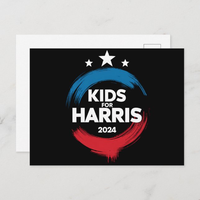 Kids från Harris president Kids Kärlek Kamala Harr Vykort (Fram/baksida)