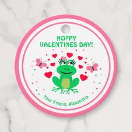 Kids Frog Hoppy Valentines day Gåvor Etiketter