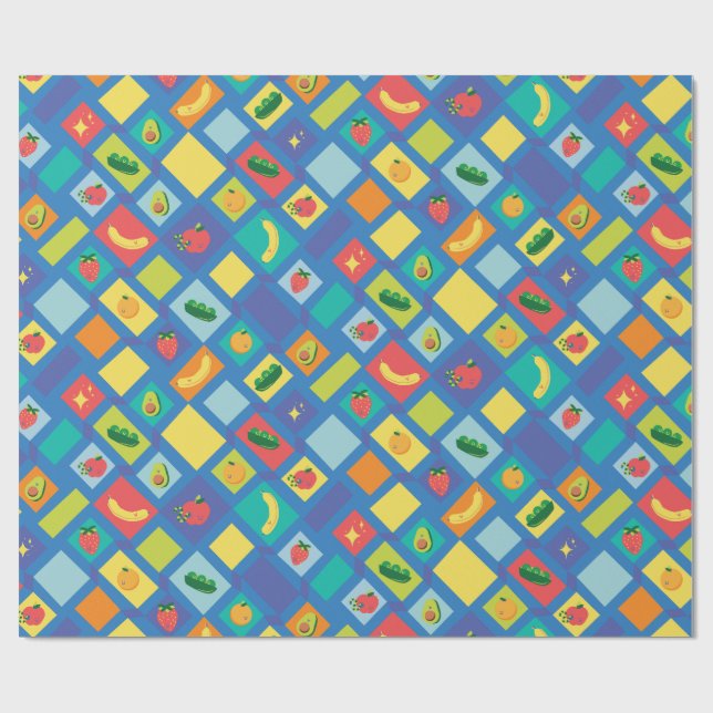 Kids Fruit and Veggie Presentpapper (Platt)