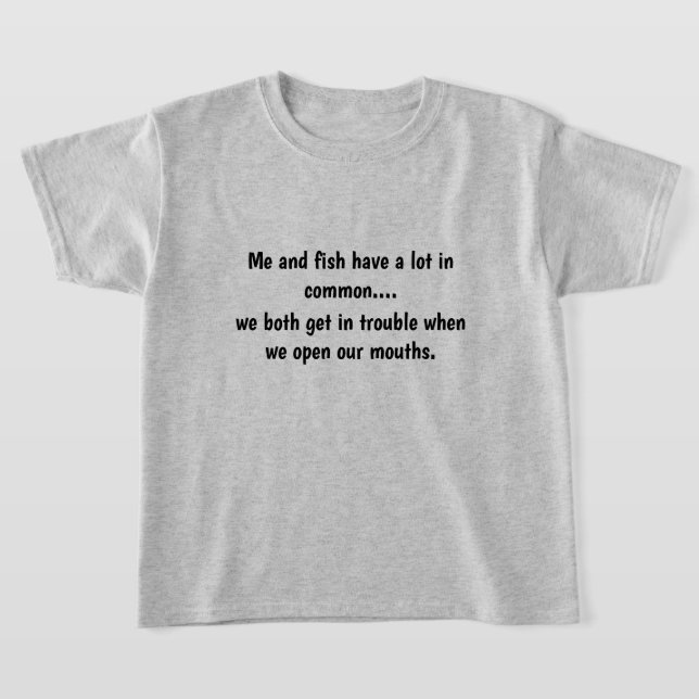 Kids Funny Fish T Shirt (Laydown)