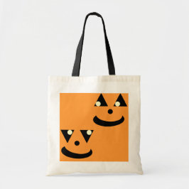 Kids Funny Halloween Pumpkin Ansikte Tygkasse