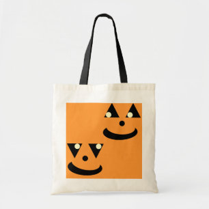 Kids Funny Halloween Pumpkin Ansikte Tygkasse
