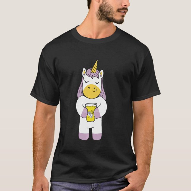 Kids Funny Lemonade stand Unicorn citrus Jui T Shirt (Framsida)