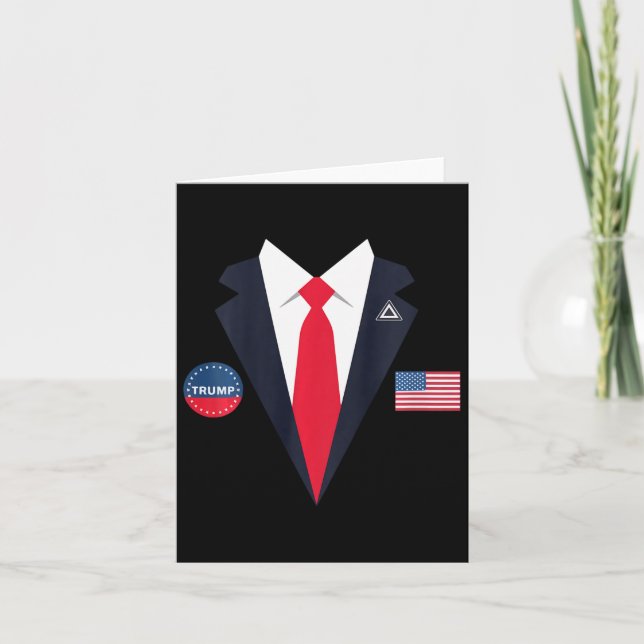Kids Funny Trump Halloween Costume Usa President K Kort (Framsida)