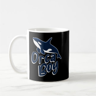 Kids Funny Whales Orca Boy Orcas Långärmad Kaffemugg