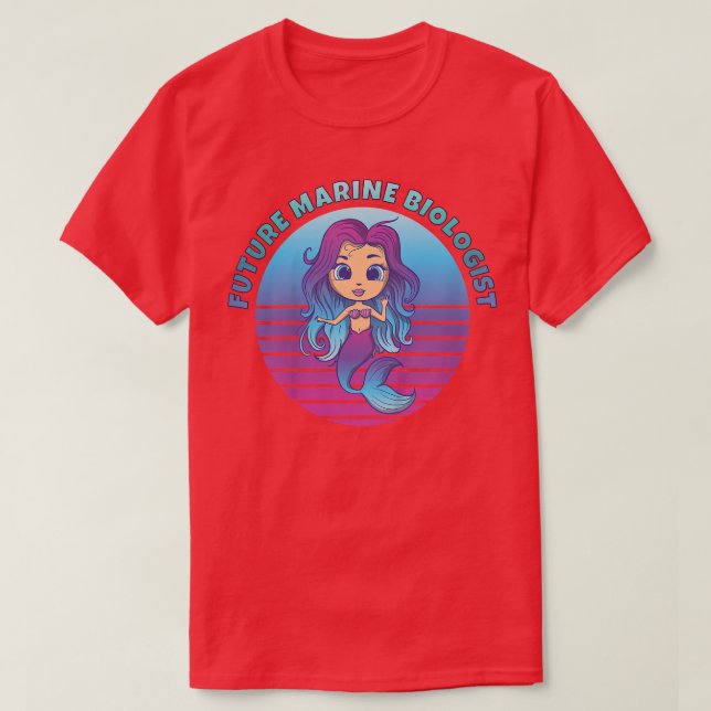 Kids Future Marine Biologist Mermaid  T Shirt (Design framsida)