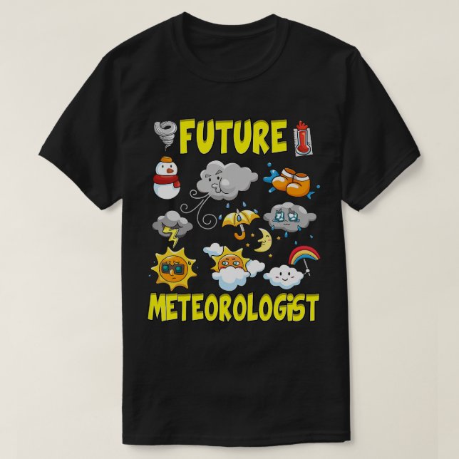 Kids Future Meteorolog Shirt Weather Forecast M T Shirt (Design framsida)