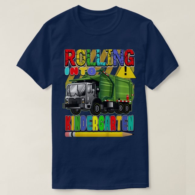 Kids Garbage Truck, Back to School - Rolling Into  T Shirt (Design framsida)