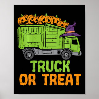 Kids Garge Lastbil Pumpkins Småbarn Poster