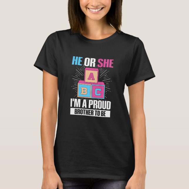 Kids Gender Reveal Party for a Gender Reveal Broth T Shirt (Framsida)