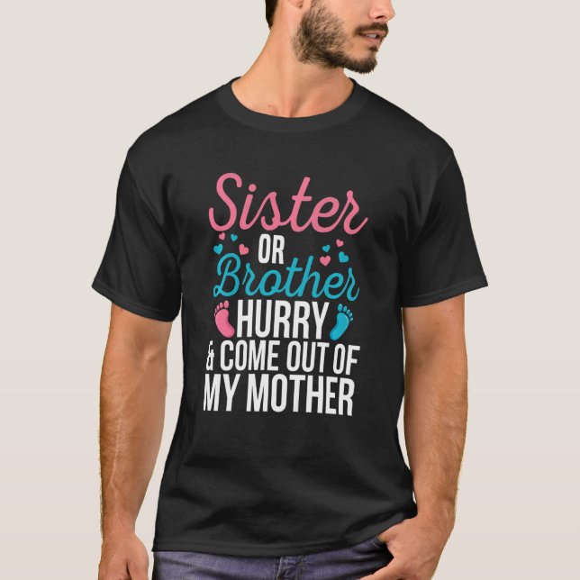 Kids Gender Reveal Party for a Gender Reveal Broth T Shirt (Framsida)