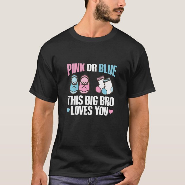 Kids Gender Reveal Quote for a Gender Reveal Broth T Shirt (Framsida)