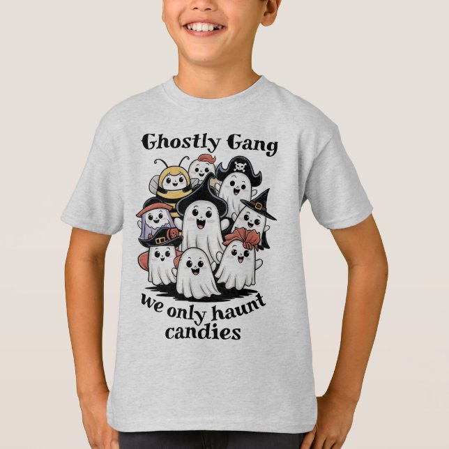 Kids' Ghokostes Gang Shirt Cute Bus eller godis to T Shirt (Framsida)