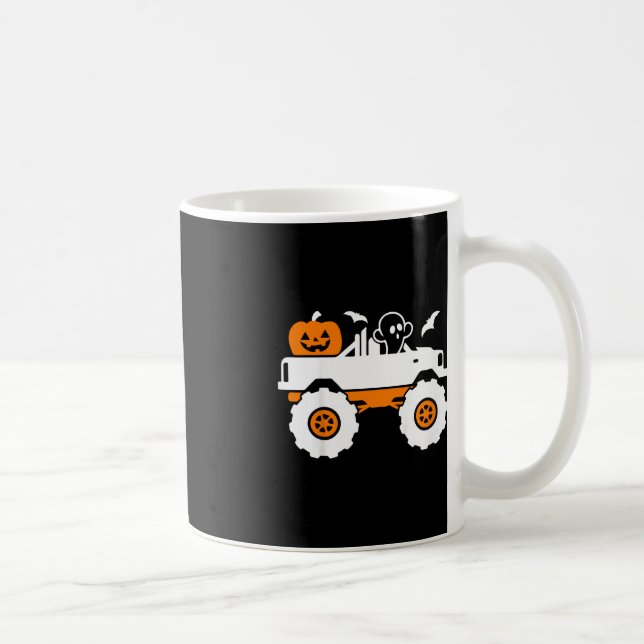 Kids Ghost Pumpkin Riding Monster Lastbil Lazy Hal Kaffemugg (Höger)