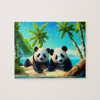 Kids Giant Pandas Jigszawa Puzzle - Tropical Pussel