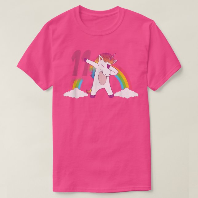 Kids Girl Eleven Birthday 11 Years Child's Birthda T Shirt (Design framsida)