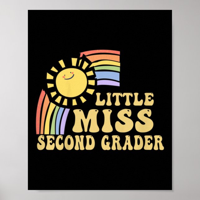 Kids Girls Back to school Student - Little Miss Se Poster (Framsidan)