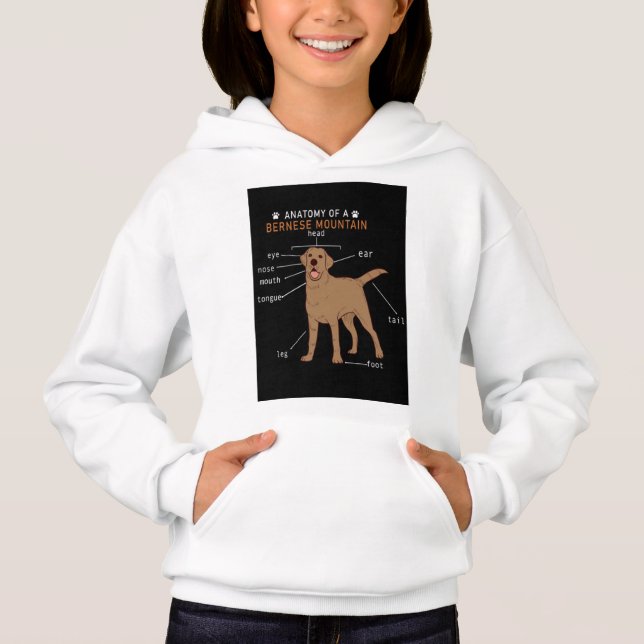 Kids Girls BERNESE MOUNTAIN Hoodies & Sweatshirtss T Shirt (Framsida)