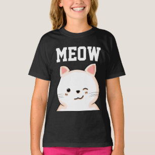KIDS GIRLS CAT MEOW T-Shirts