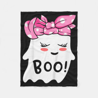 Kids Girls Småbarn Happy halloween Ghost med Ndan Fleecefilt