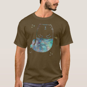 Kids Girls Tee MerKitty Sjöjungfru Cat Turcos Blue
