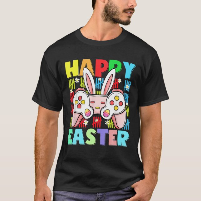 Kids Glad påsk videospelsstyrenhet med Bunny T Shirt (Framsida)