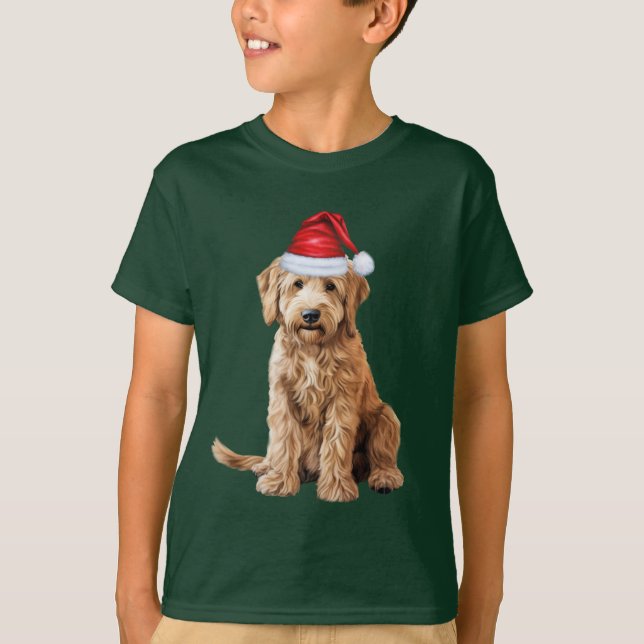 Kids Goldendoodle Dog Lover Funny Christmas T Shirt (Framsida)