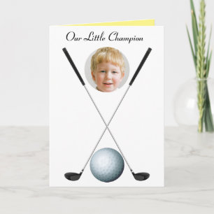 Kids Golf Birthday Photo Template Epic Roligt Kort