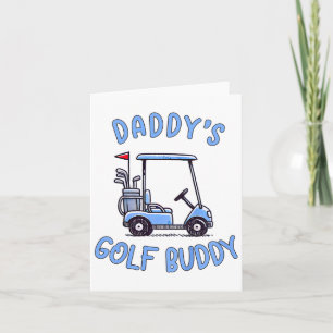 Kids Golfer Far Son Pappor Golf Boy Far Day Kort