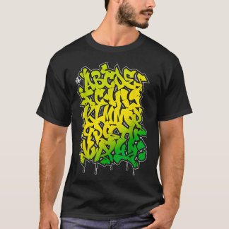 Kids Graffiti Letters Alphabet Street Style T Shirt