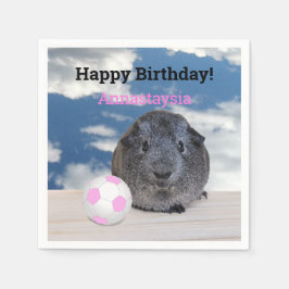 Kids Grattis på födelsedagen Guineas Gris Rosa Soc Pappersservett