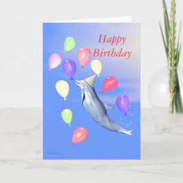 Kids Grattis på födelsedagen Party Dolphin Kort