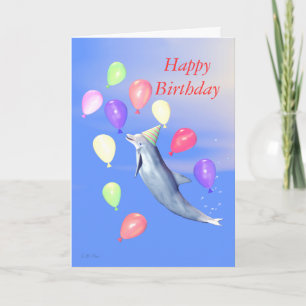 Kids Grattis på födelsedagen Party Dolphin Kort