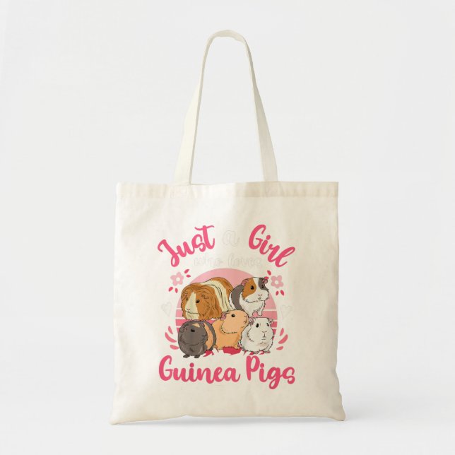 Kids Guinea Gris Bara en flicka som Kärlek Guinea  Tygkasse (Framsidan)