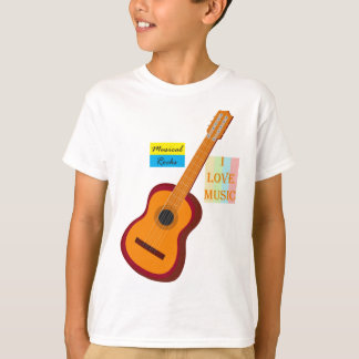 Kids Guitar t-shirt, musikalisk t-shirt