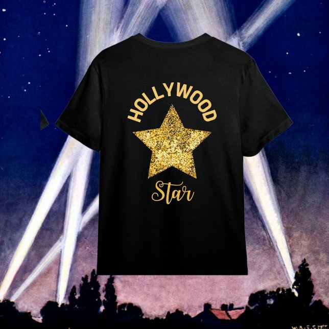 Kids Guld Hollywood Star T-Shirt (Skapare uppladdad)