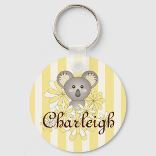 Kids Gult Rand Cute Tecknad Baby Koala Nyckelring