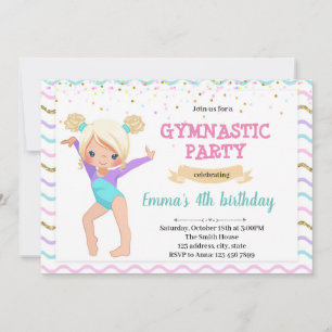 Kids gymnastisk danstbjudande julkort
