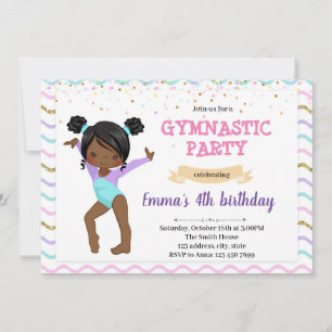 Kids gymnastisk danstbjudande julkort