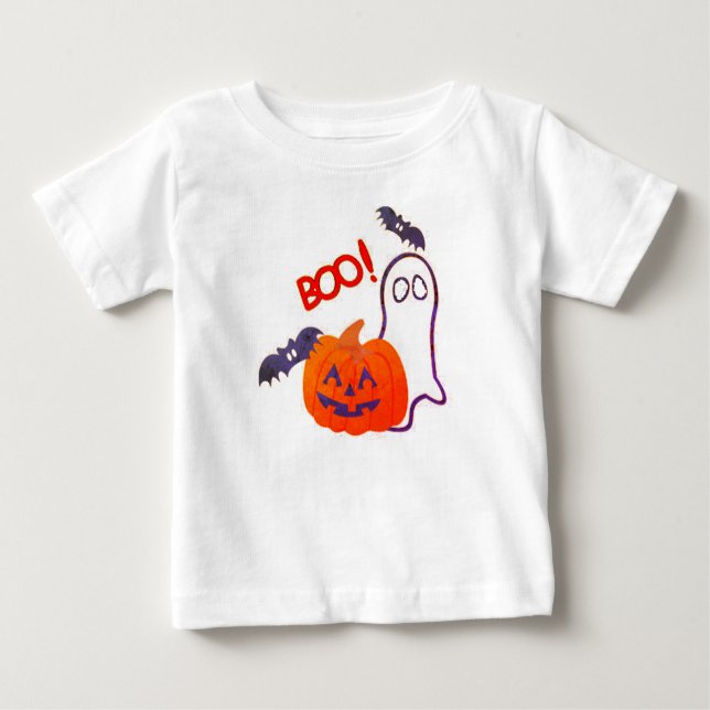 Kids Halloween Boo Baby Shirt - Costume Tee! T Shirt (Framsida)