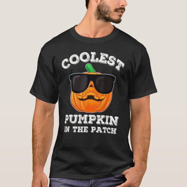 Kids Halloween Boys Girls Coolest Pumpkin i P T Shirt (Framsida)