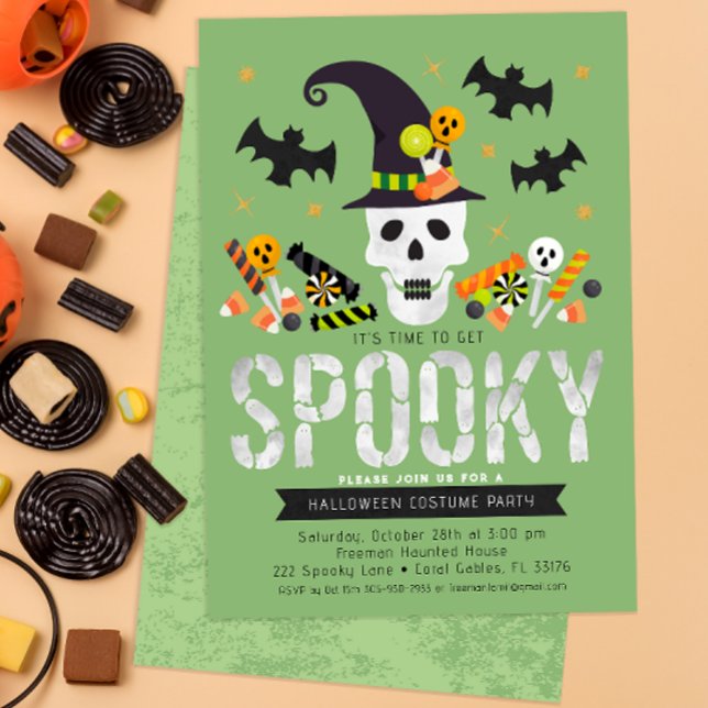 Kids Halloween Costume Party-inbjudan Inbjudningar (Fun & Colorful Halloween Costume Party Invite)