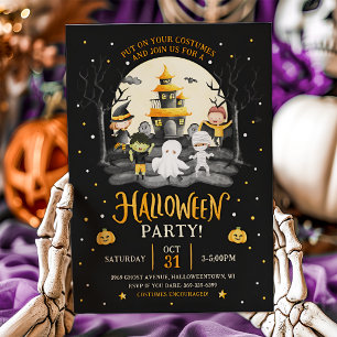 Kids Halloween Costume Party-inbjudan Inbjudningar