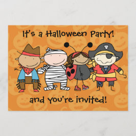 Kids Halloween Costume Party-inbjudan Inbjudningar