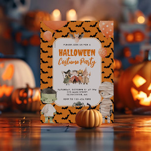 Kids Halloween Costume Party Inbjudningar